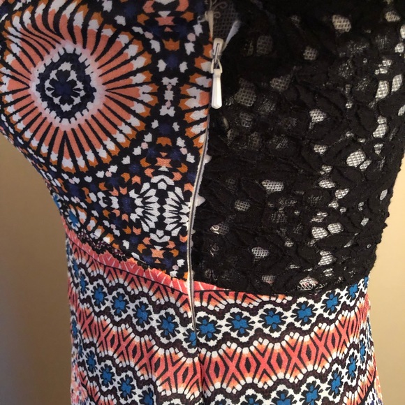 ASOS Skater Dress in Paisley Print with Lace Back - Picture 10 of 12